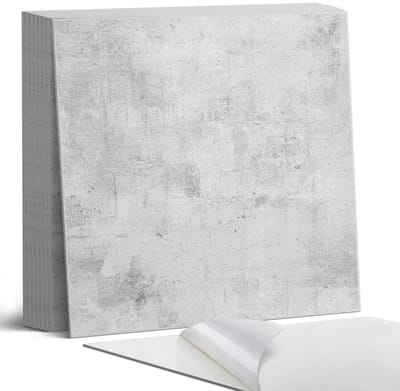 Coloray Plaktegels - Ruwe betontextuur Portugese Tegels - 30 cm x 30 cm - Grijs Plaktegels - 9 stuks - Vierkant PVC Tegels - Plaktegels Keuken - Zelfklevende Vloertegels - Vinyl Tegels - Zelfklevende Tegels