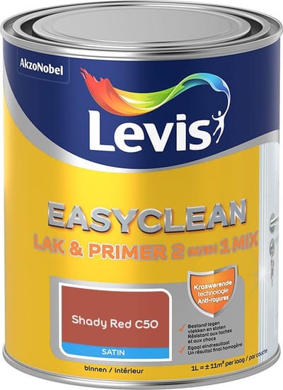 Levis - Easyclean Lak & Primer 2-In-1 Mix - Shady Red C50 - Mengverf - 1 L