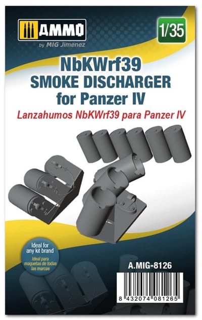 AMMO by Mig Jimenez Modelbouwpakket - AMMO MIG 8126 NBKWRF39 SMOKE DISCHARGED for PANZER IV Resin onderdeel - 1:35 - Modelbouw
