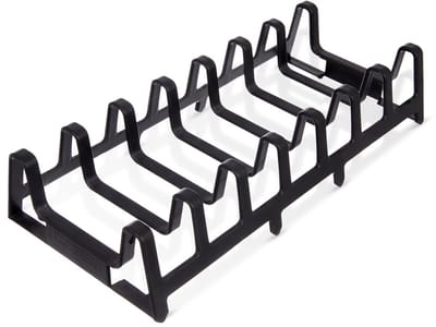 Borden en Dekselhouder Zwart 30x14x6 cm - Bordenhouder - Bordenstandaard - Dekselstandaard - Potdekselhouder