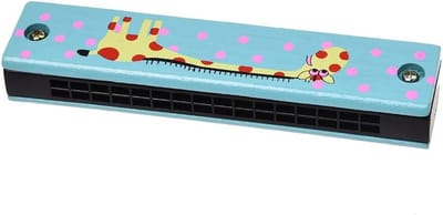 Kinder Harmonica - Mondorgel Blauw - Muziek Leren Spelen - 32 Tonen Dubbelzijdig - 13 cm - Blauw