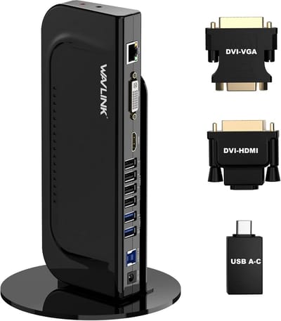 Universeel Docking Station - Laptop Hub - Multitask met 2 schermen - 13-in-1 poorten - 172 x 85 cm - Zwart