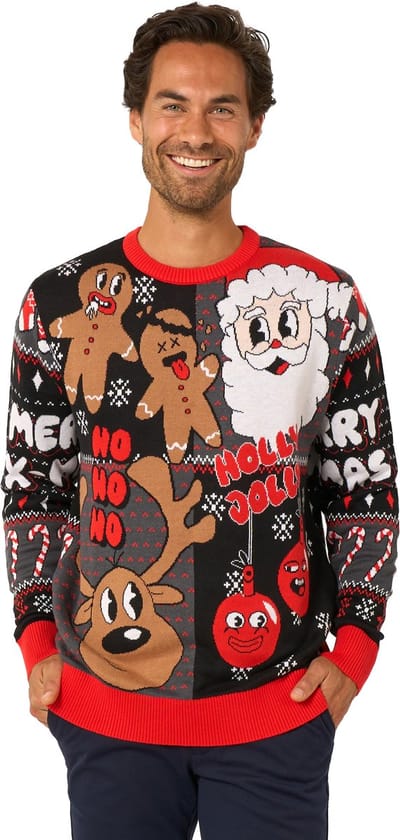 OppoSuits Merry Jinglejoy Sweater - Foute Kersttrui - Wollen Trui - Maat XXL