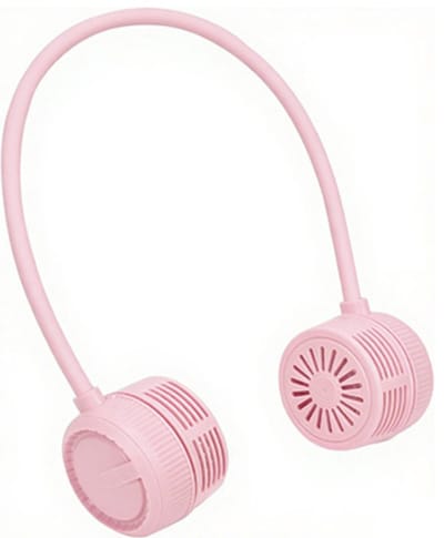 Nekhang ventilator - mini ventilator - draagbare ventilator - drie standen - oplaadbare batterij van 1000 mAh - unisex - 360° draaibare luchtuitlaat - universele slang - lange batterijduur - ventilator voor binnen en buiten - Roze