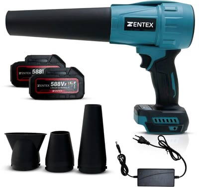 Zentex® Turboblazer 3500W - Draadloze Bladblazer op Accu - Luchtblazer, Stofblazer & Waterblazer - Zwart