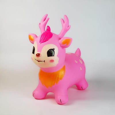 Jeu gonflable Saute Mouton Enfant Cheval Sauteur PVC Épaissi pour Jeu Sûr Enfant Intérieur Extérieur rose