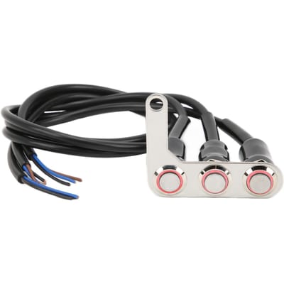 Motorfiets Stuur Schakelaar LED Roestvrij Staal Waterdicht voor Claxon Koplamp Spotlamp Rechts black