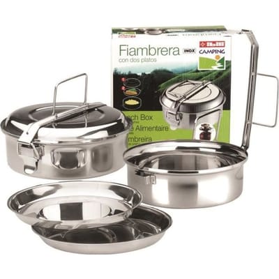 Voedseldoos - Ibili - 720614 - RVS - 14 cm - Inclusief 2 bakjes