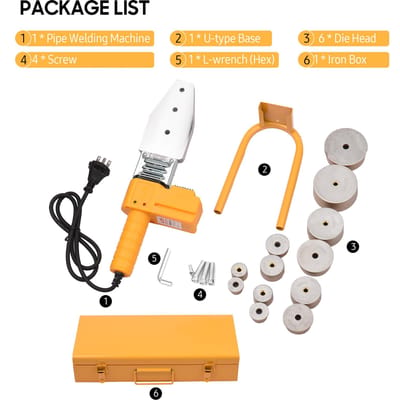 Machine à souder les tuyaux en plastique Soudeuse par fusion de socket avec double dissipation thermique 6 têtes de matrice 20 25 32 40 50 63mm