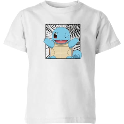 Pokémon Pokédex Squirtle #0007 Kids' T-Shirt - White - 98/104 (3-4 jaar)