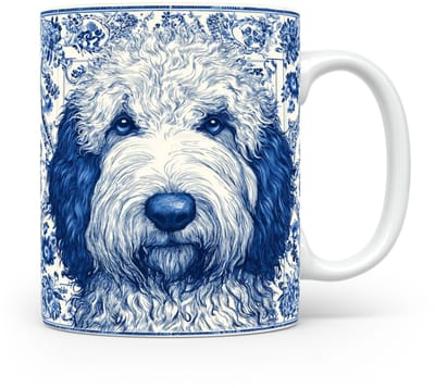 Mok Komondor Beker voor koffie of tas voor thee, cadeau voor dierenliefhebbers, moeder, vader, collega, vriend, vriendin, kantoor, opa, oma, hond, kerst, sinterklaas, verjaardag