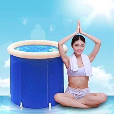 Ligbad opvouwbaar volwassenen - Opvouwbaar bad - Bath bucket - Ligbad vrijstaand - ‎85 x 75 x 75 cm - Groot