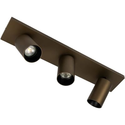 KS Verlichting - plafondlamp - Mila - 3 spot - brons - GU10 - dimbare lamp - opbouwspot - aluminium