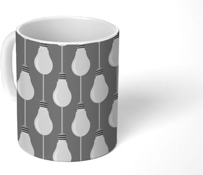 Mok - Koffiemok - Lampen - Patronen - Retro - Mokken - 350 ML - Beker - Koffiemokken - Theemok