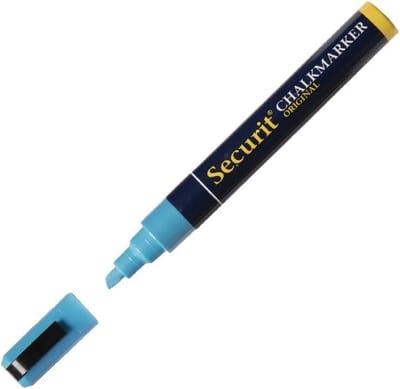 Securit® Original krijtstift met afgeschuinde punt in blauw