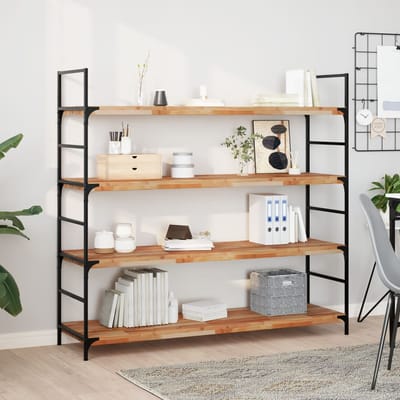 vidaXL - Wandschappen - 3 - st - zwevend - olieafwerking - 120x40x4 - cm - acaciahout