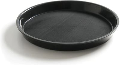 HENDI Rond dienblad met hoge rand – antislip – schokbestendig – ⌀360 mm – zwart