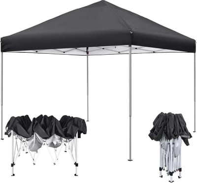Vouwpaviljoen - Partytent Tuinpaviljoen - Buitenfeest Organiseren - Waterdicht UV-bestendig - 3 x 6 m - Antraciet
