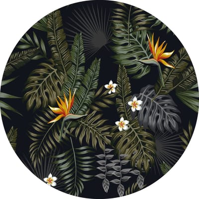 Vinyl | Vloerkleed vinyl rond | Mowgli | 95 cm Rond
