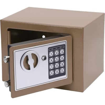 Coffre-fort électronique compact et multifonctionnel en acier pour la maison black