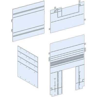 Schneider Electric LVS04852 PrismaSeT-P, afdekking, aansluitingen aan voorzijde, MasterPacT MTZ1 06-16/Compact NS630b-1600, insteektechniek, verticaal