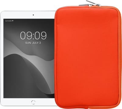 kwmobile universele tablet hoes - Stevige stijlvolle hoes voor tablets - Neopreen tablet sleeve - Compatibel met 8"-8,4" Tablet - oranje