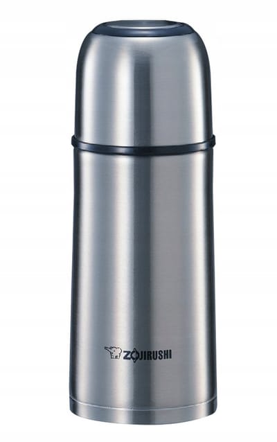 Zojirushi - Stalen Thermosfles - 350 ml - Antibacteriële Beker - Zilver