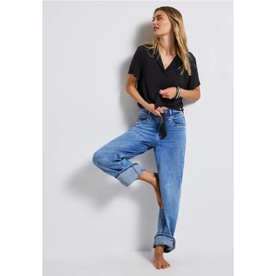 Blouse met bowlingkraag
