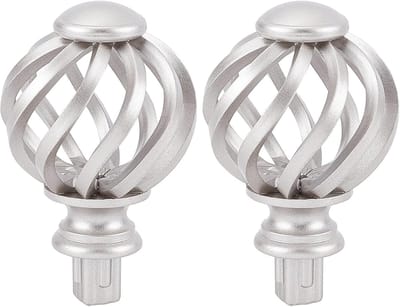 Decoratieve Gordijnroede Eindstukken - Set van 2 Ronde Caps voor Thuis en Kantoor
