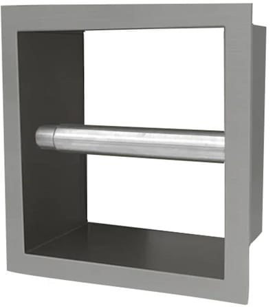 DutchLine - Losse Inbouw Toiletrolhouder - 160*160*122 - Geborsteld Staal