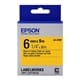 Epson LK-2YBP tape zwart op pastel geel 6mm (origineel)