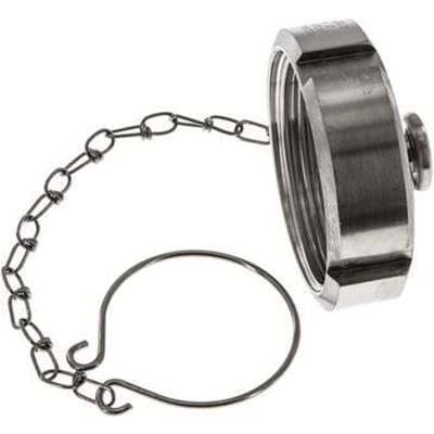 Blindwartel Rd58 X 1/6'' DN 32 RVS 1.4404 NBR DIN 11851 FDA 21 met Ketting