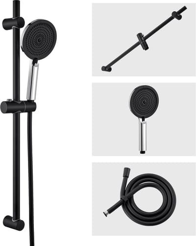 Sofetiy Max Doucheset met Handdouche - Handdouche ø 12.68 cm - 71 cm Glijstang - 4 standen - Mat Zwart