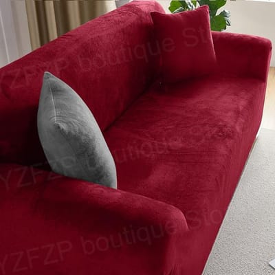 Multi-Color Pluche Stretch Sofahoes Speciale Prijs Bankhoezen Elastische Meubelbeschermer Voor Woonkamer 45x45cm Pillowcase black