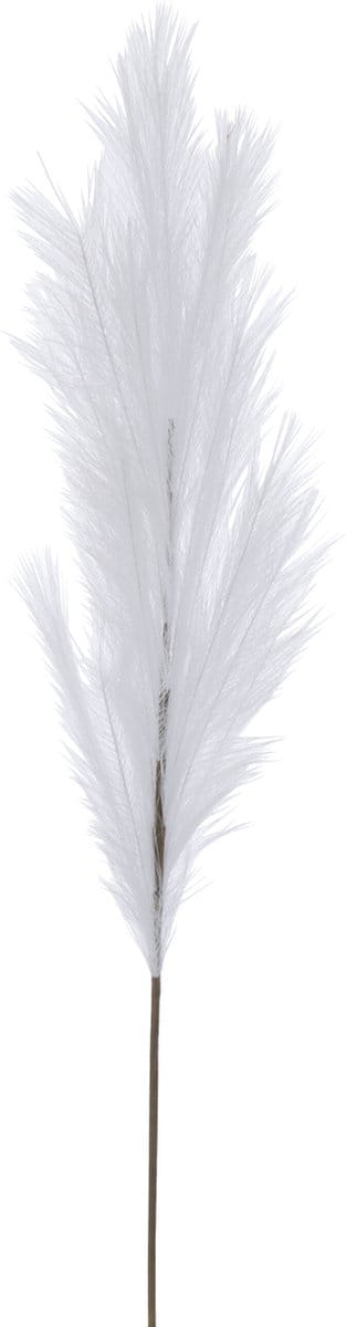J-Line decoratie tak Plumeau - kunststof - wit - medium