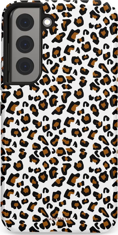 Casetastic Hoesje Geschikt voor Samsung S22 - Stijlvolle Beschermende Duo-layer Case - Panter abstractie