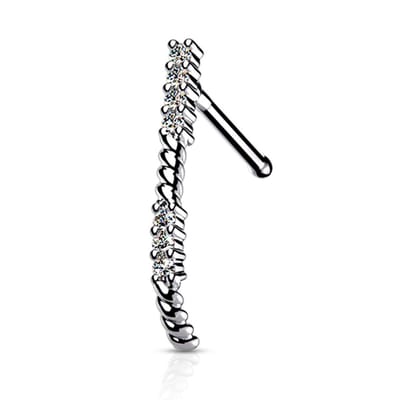 Neuspiercing PVD crawler 0.8x6 - zilver - LMPiercings