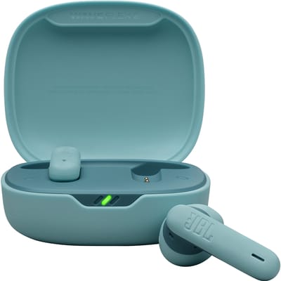 JBL Wave Flex 2 - Noise Cancelling Oordopjes - Oortjes Draadloos - Bluetooth - Open-fit In-ear - 40 uur speeltijd - IP54 - Blauw