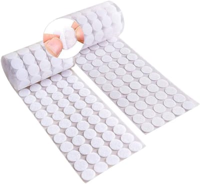 Zelfklevende 20 mm Tips - 600 Stuks Extra Sterke Witte Punts voor Papier, Plastic, Glas en Leer