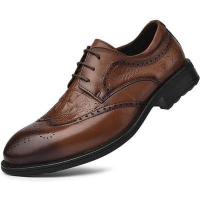 Echt Leer Heren Klassieke Brogue Schoenen Mannelijk Vintage Zakelijk Design Kantoor Schoenen Heren Oxfords Luxe Heren Casual Schoenen 44 bruin