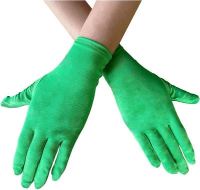 Elegante Satijnen Korte Opera Handschoenen voor Dames - 1920s Pols Lengte Bruiloftshandschoenen voor Avondfeesten, Dans en Ceremonies