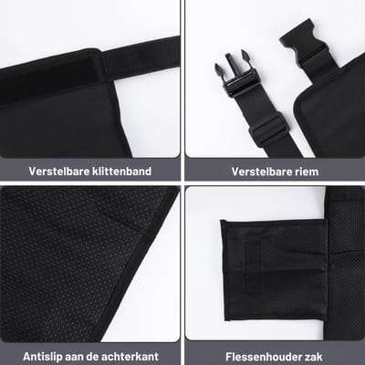 YOR® Zaklamp op batterijen - Zaklamp - Zaklampen - Zwart - 6cm x 4cm x 14cm