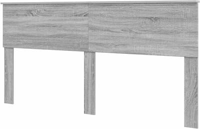 Hoofdbord Hout - Bedkopstuk Nachtstuk - Slaapkamer Decoratie - Rechthoekig Design - 183 cm - Grijs Sonoma
