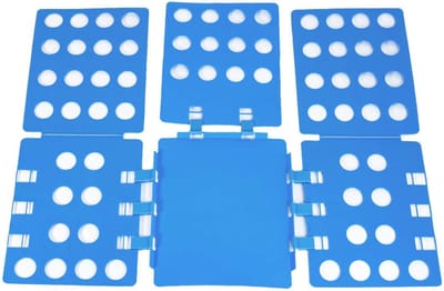 Intirilife Praktische Wasvouwplank Kledingvouwhulp in blauw - 67,5 x 58 cm Wasmap