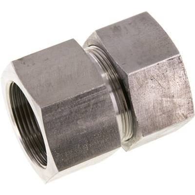 G 1 1/2'' x 38S RVS Rechte Snijring Koppeling 315 Bar DIN 2353 - FL2S-FC-ST-112G-38-S