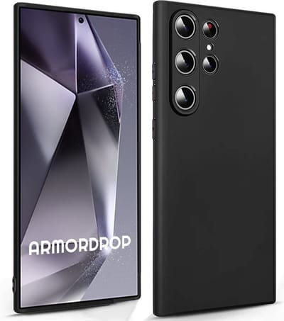 Armordrop Zwart Hoesje Geschikt Voor Samsung S24 ULTRA - Telefoonhoesje Zwart