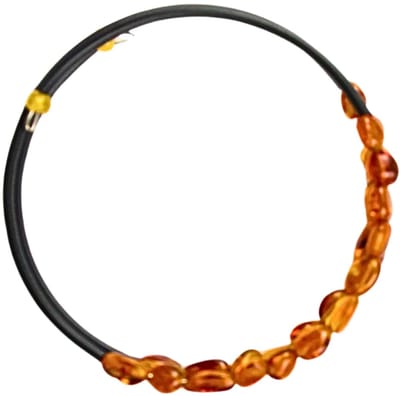 Barnsteen spiraal bar armband (Amber)