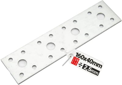 LUN FIX - Staalverbinder - Geperforeerd plaat - 160x40x2,5 - Verzinkt - Binnen - Buiten