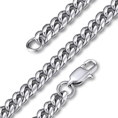 Jewelry Roestvrij Staal 6-14mm Miami Ketting, Dikke Cubaanse Link Voor Mannen En Vrouwen, Hiphop Sieraden Met Geschenkdoos 46, 51, 55, 61, 66, 71, 76 Cm