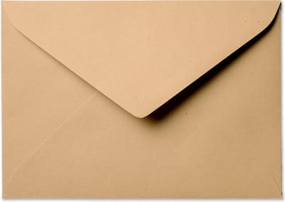 Envelop 15,6 X 22  Kraft Bruin, 60 stuks